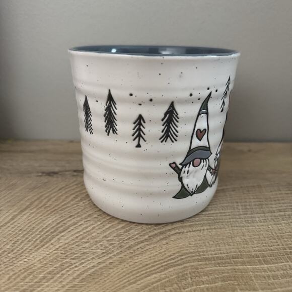 Peppermint & Pine Two Gnomes Holding Hands Trees‎ Treat Jar Canister No Lid - Picture 7 of 9